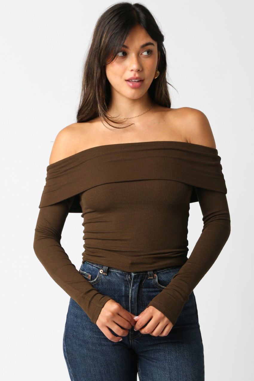 Knit Off The Shoulder Top