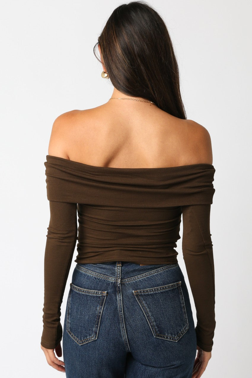 Knit Off The Shoulder Top