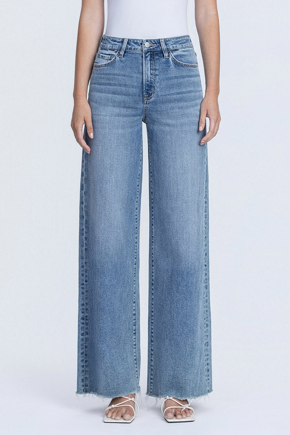 High Rise Wide Leg Denim