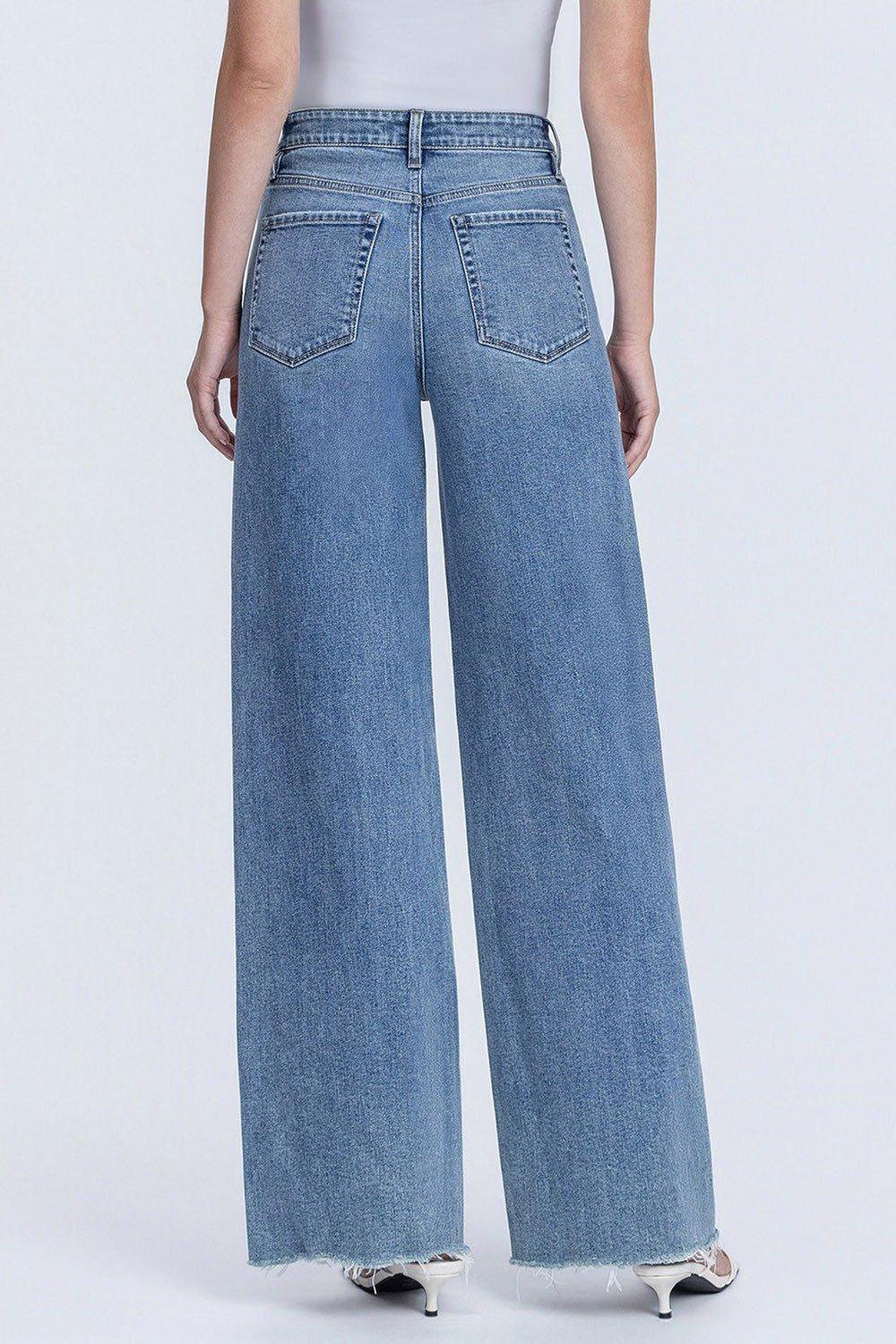 High Rise Wide Leg Denim