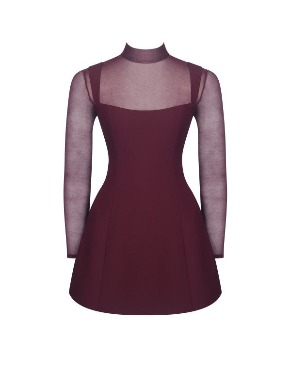Natasha Sheer Sleeve Dress