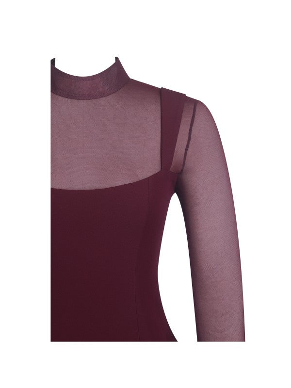 Natasha Sheer Sleeve Dress