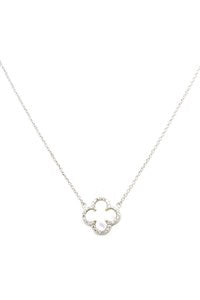 Oxyn Stone Clover Necklace 16”  with 2” extension #1162026