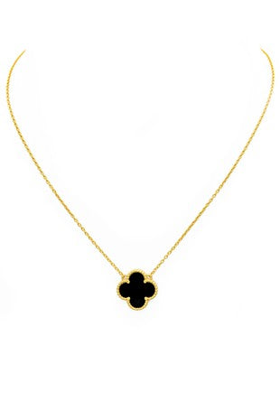 Oxyn Stone Clover Necklace 16”  with 2” extension #1162026