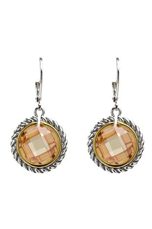 Earring Two Tone Cubic Z