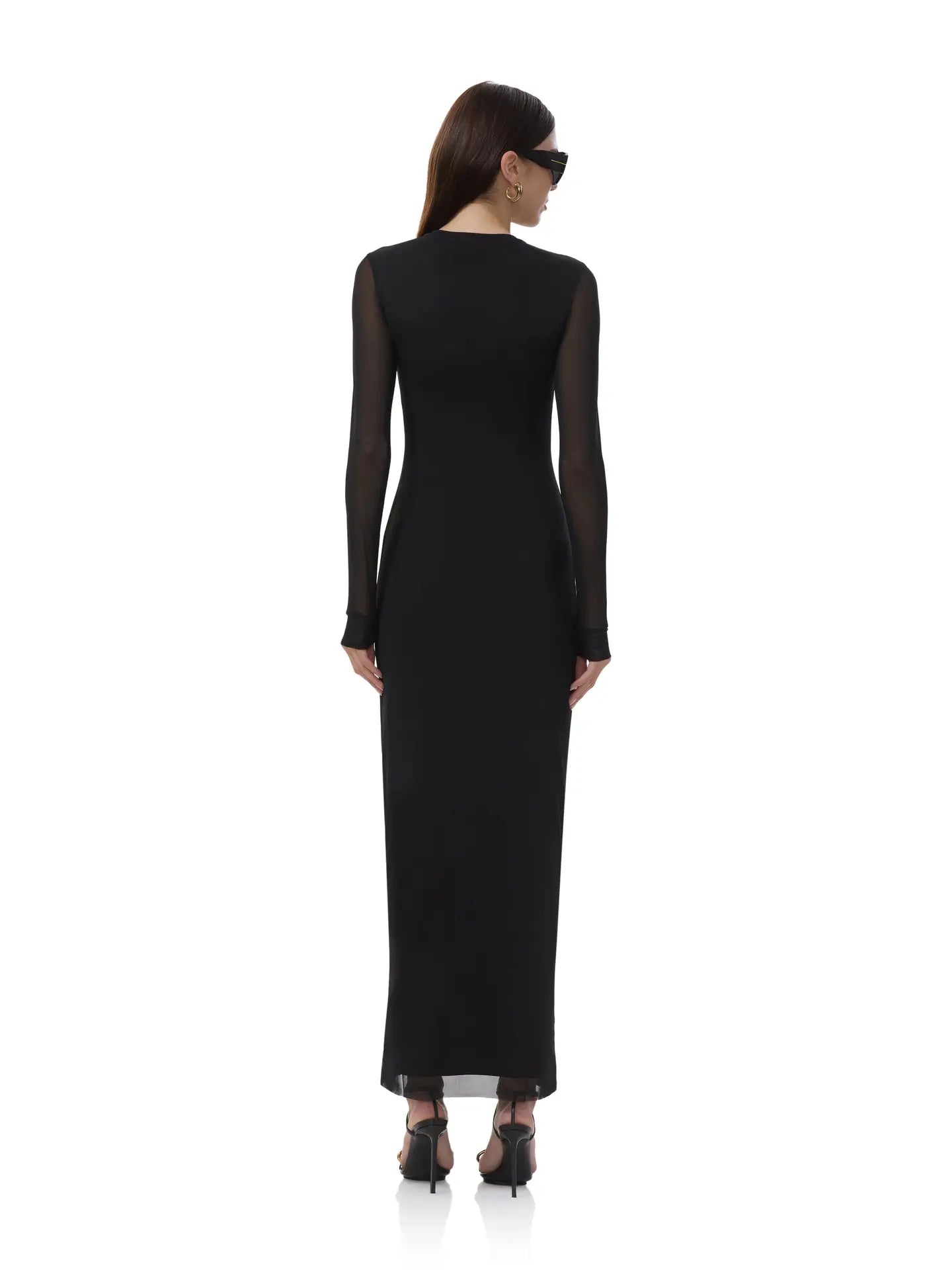 Mesh Long Sleeve Dress