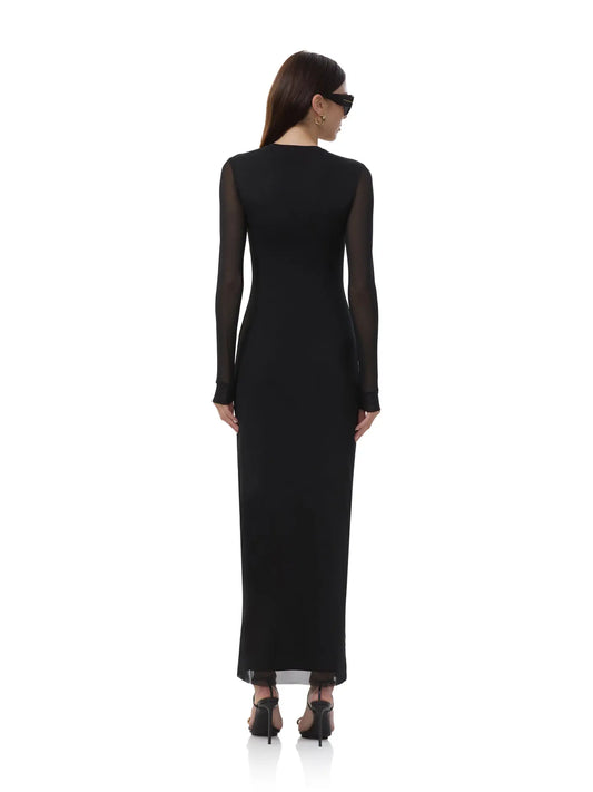 Mesh Long Sleeve Dress