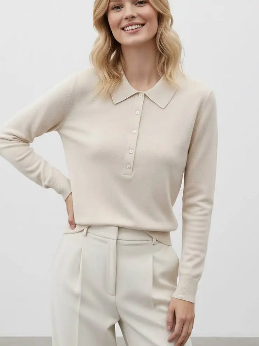 Long Sleeve Polo Top