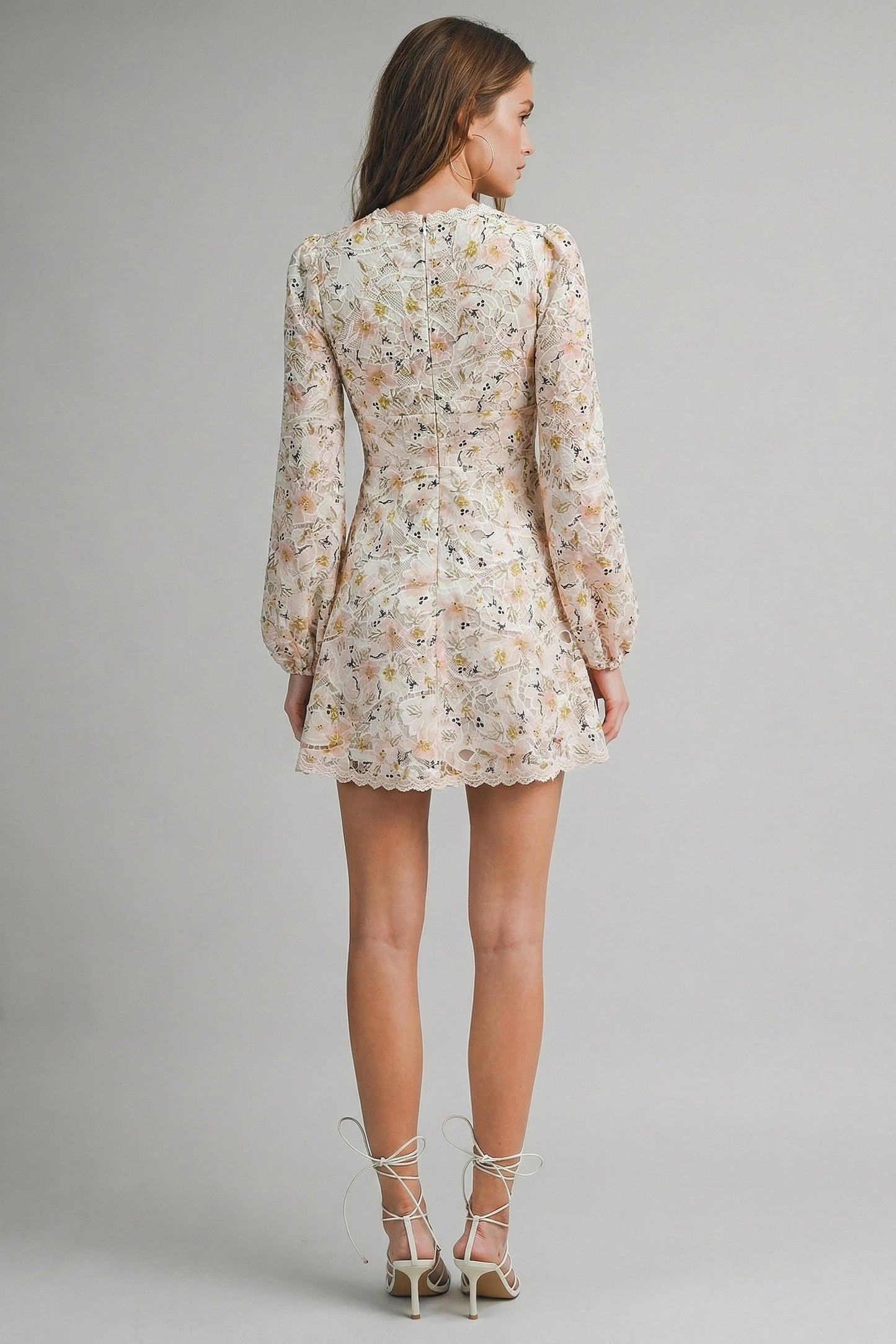 Floral Lace Long Sleeve Dress