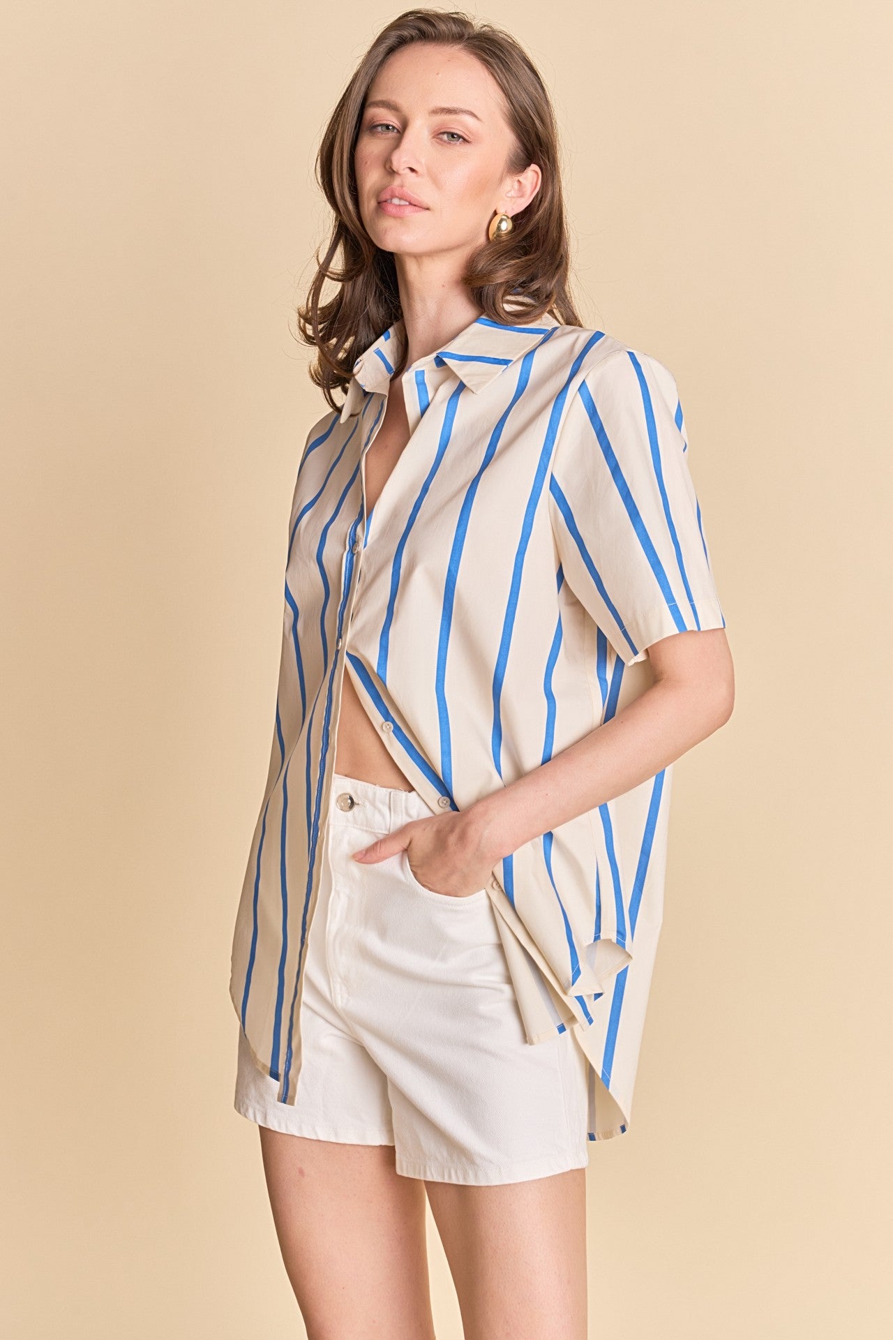 Blue Stripe Top
