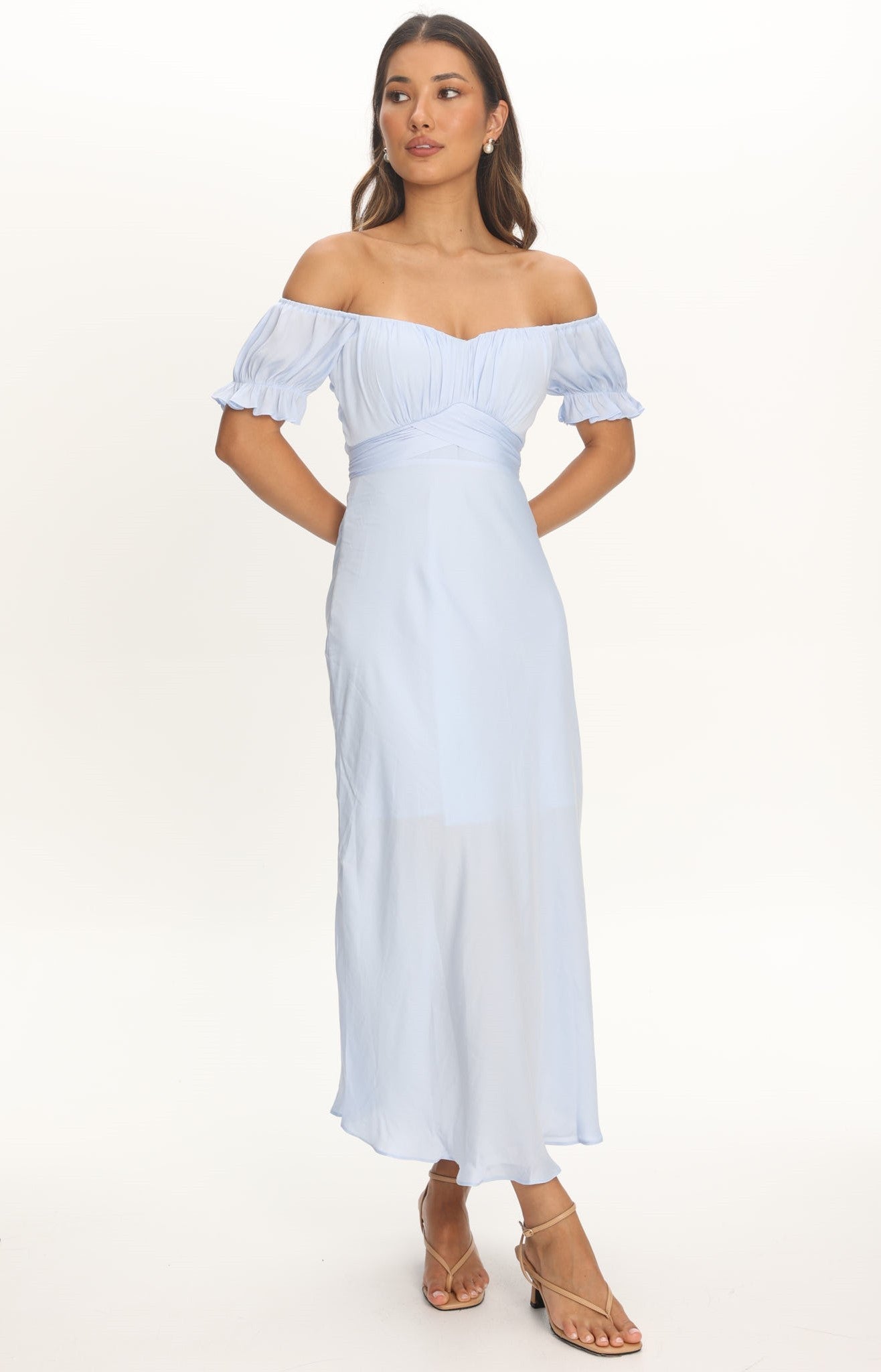 Short Sleeve Puff Sleeve Dress