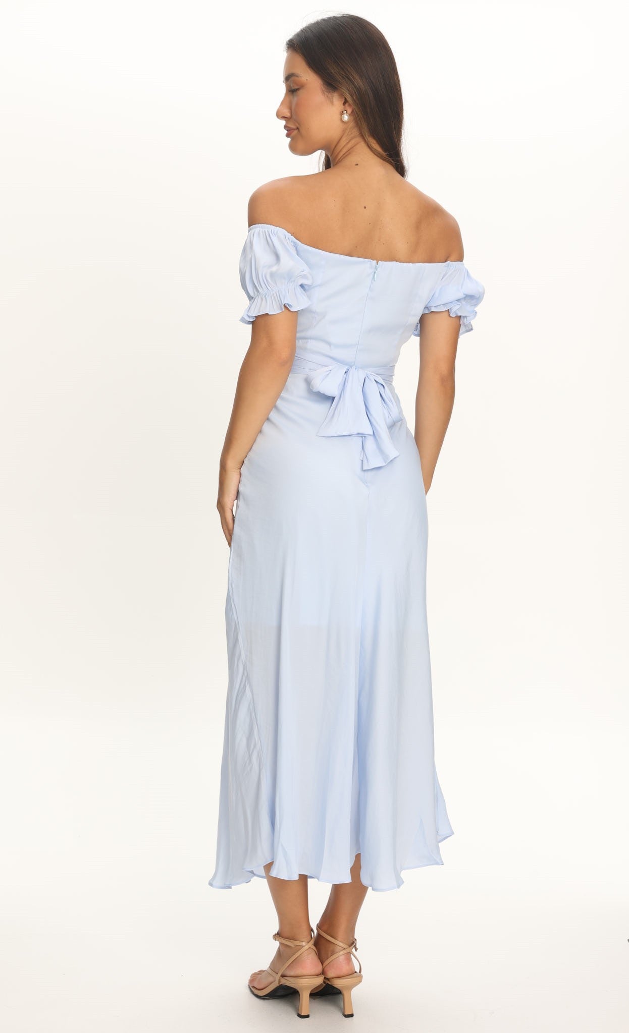 Short Sleeve Puff Sleeve Dress