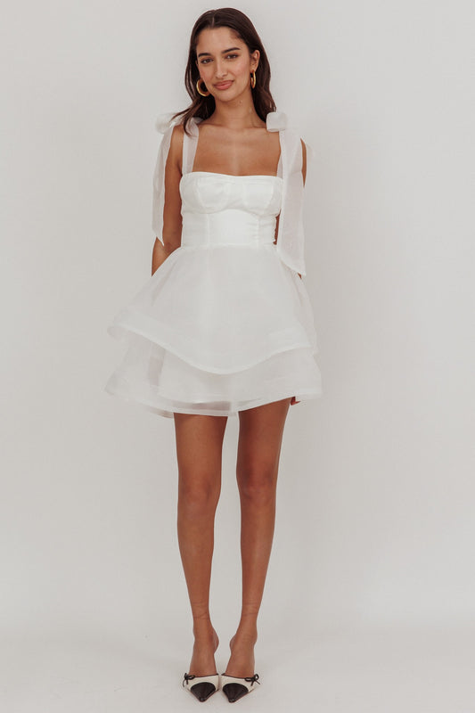 Organza Square Neck Dress