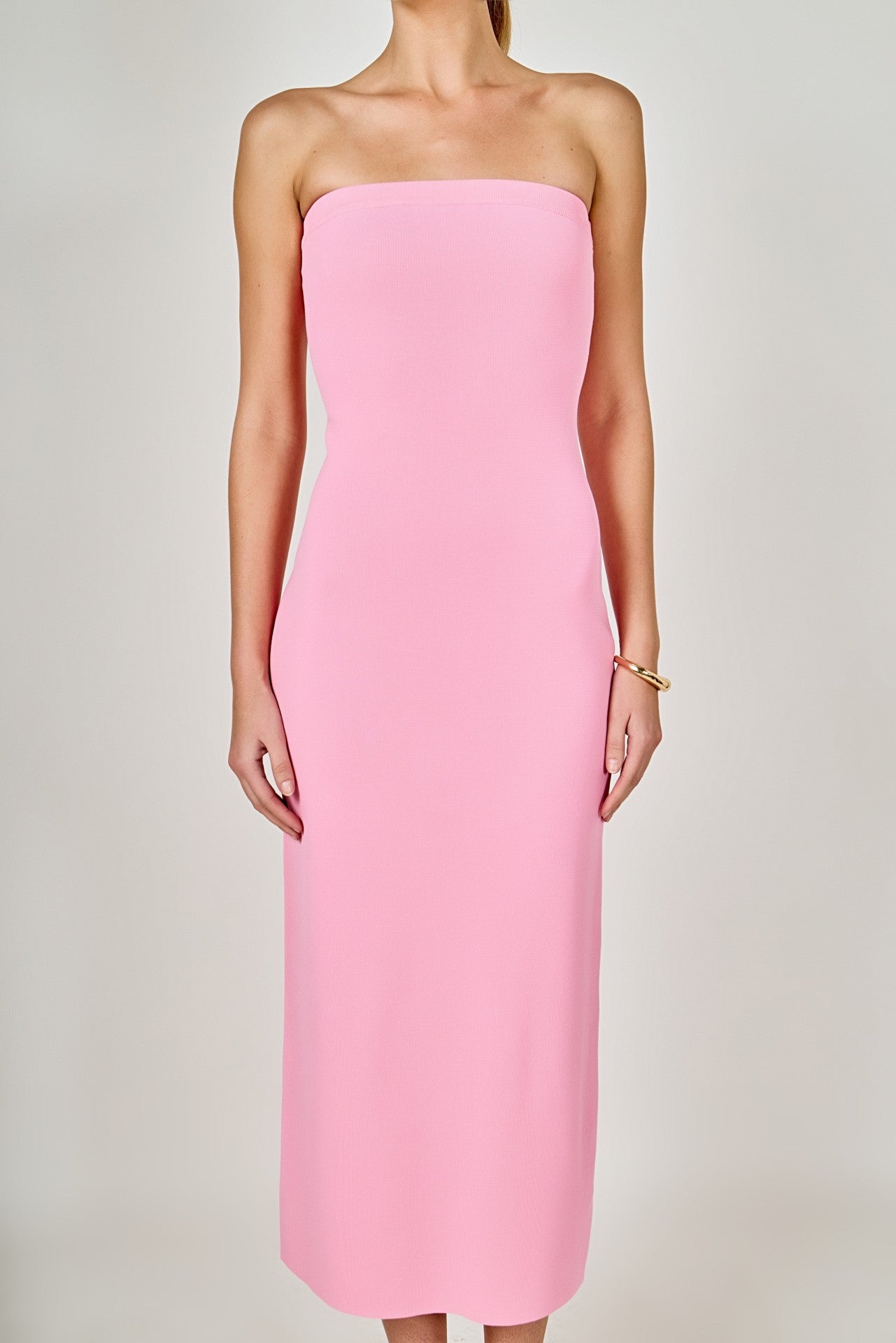 Pink Strapless Dress