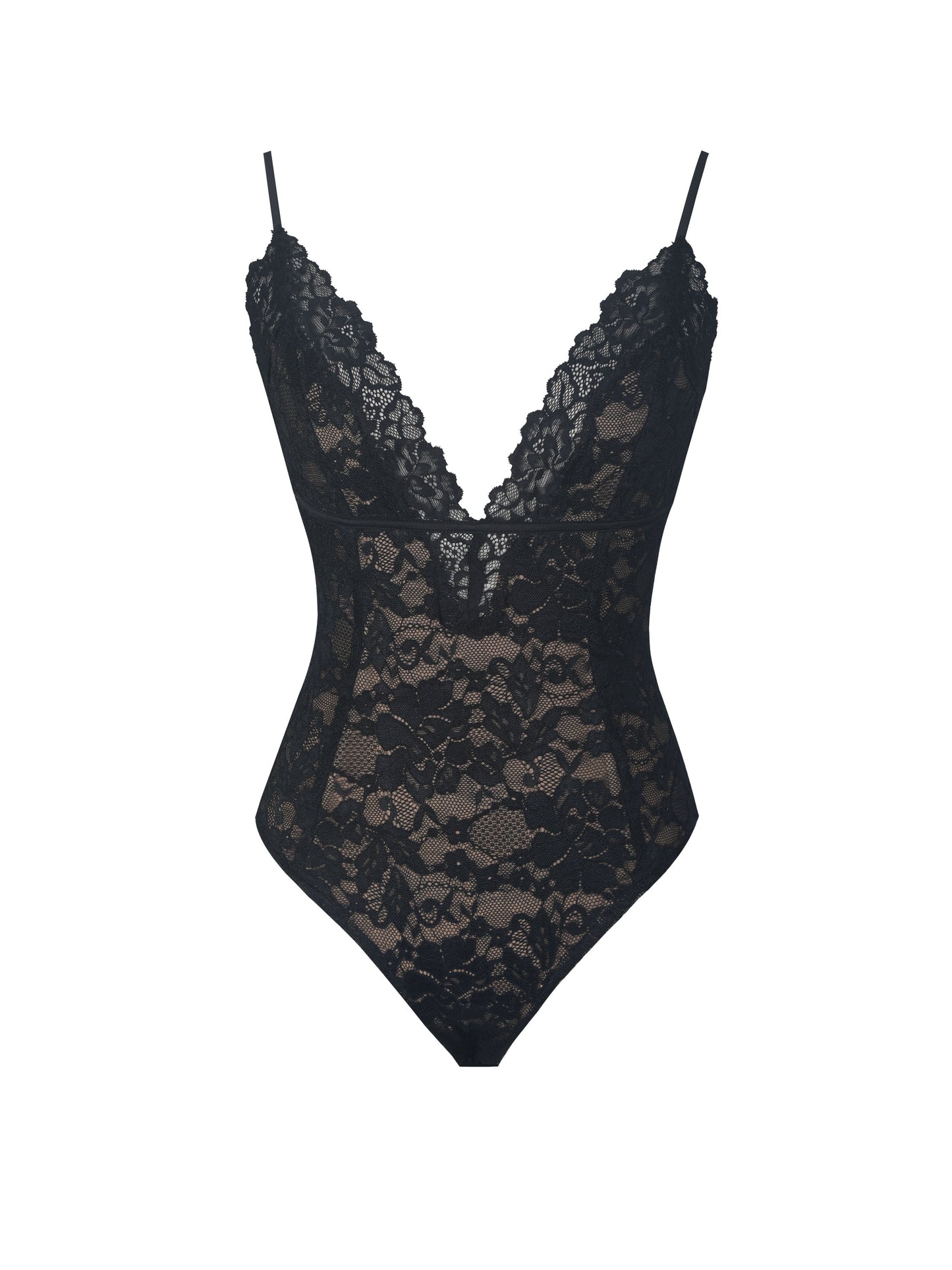 Plunging Lace Bodysuit