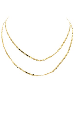 Layer Necklace 18k gold filled over brass #1018