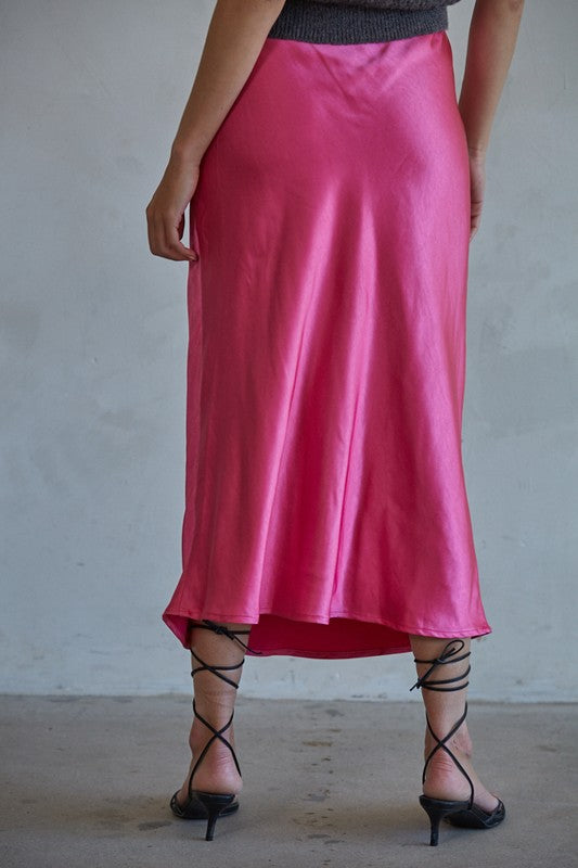 BT Pink Satin Skirt