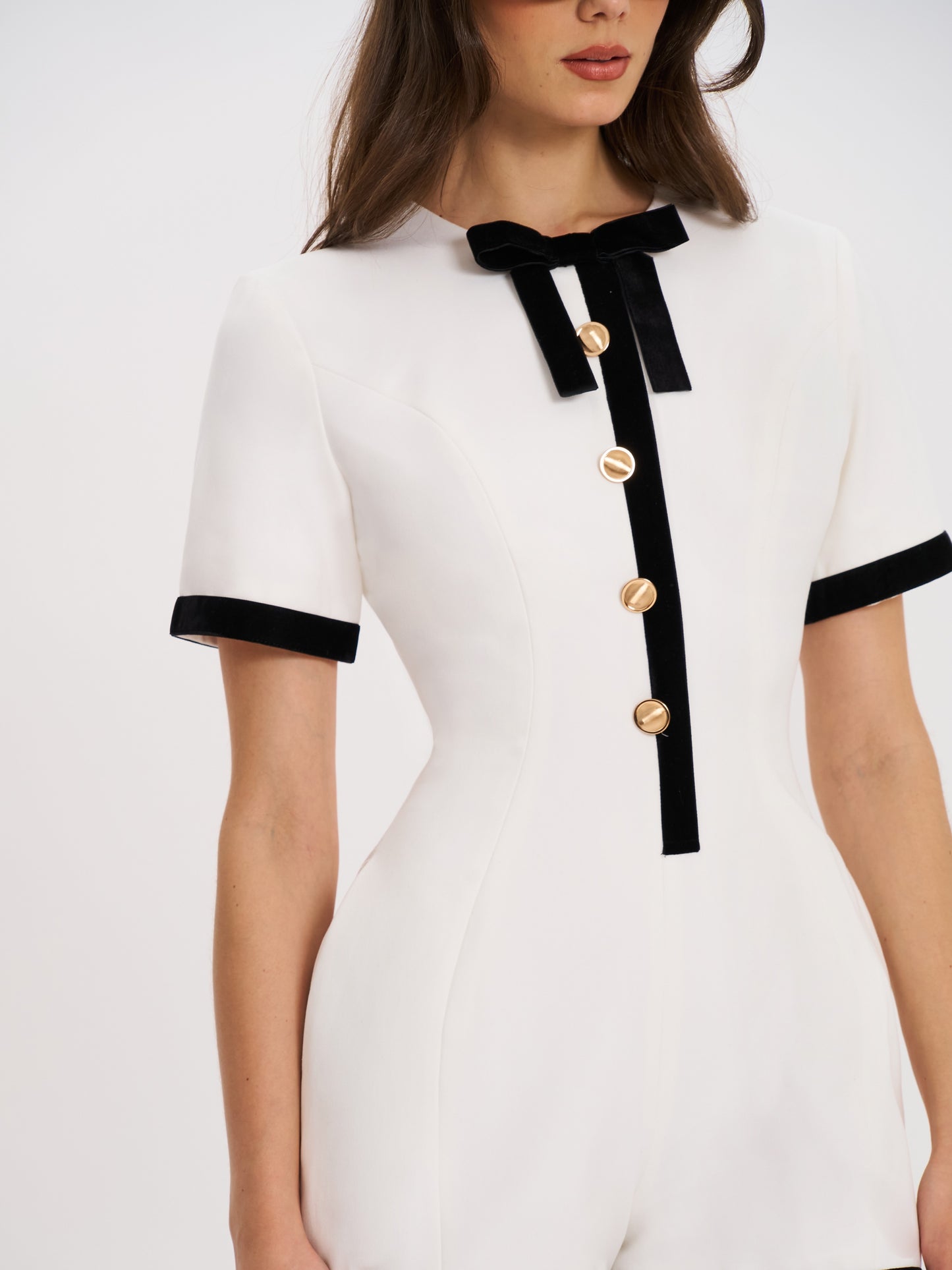 Romper With Black Trim