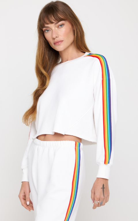 SG Rainbow Crop Pullover Sweater