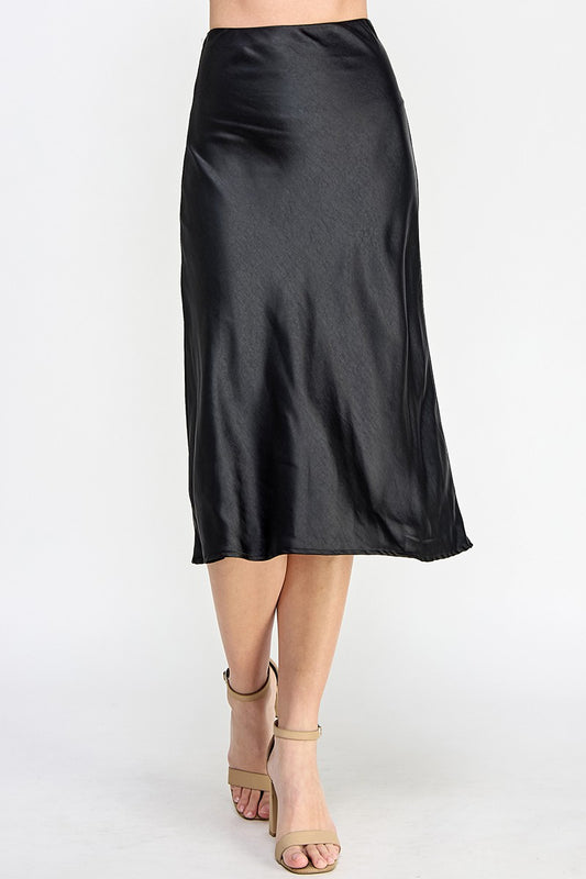Satin Midi Skirt