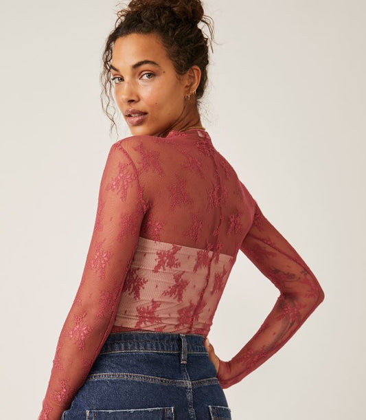 Lady Lux Long Sleeve Lace Top