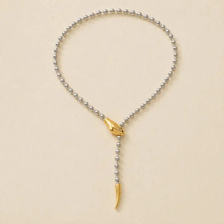 Designer Viper Necklace 18k Gold Plated