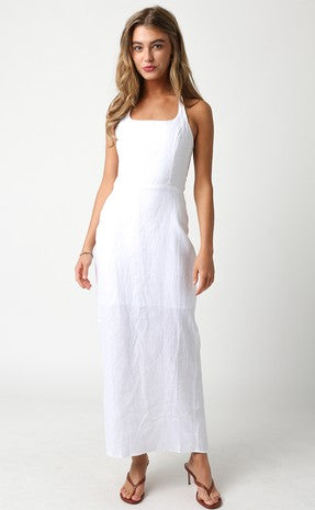 White Linen Dress