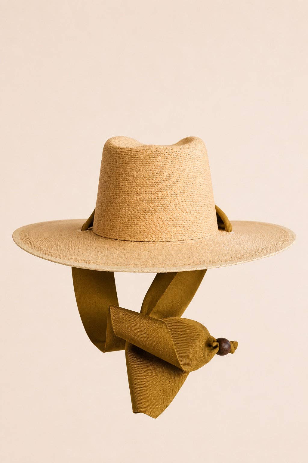 Leah Straw Western Crown Hat: Tan / M
