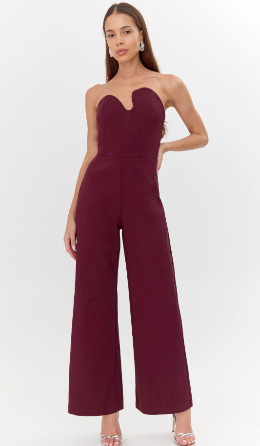 Designer Plum Jumpsuit