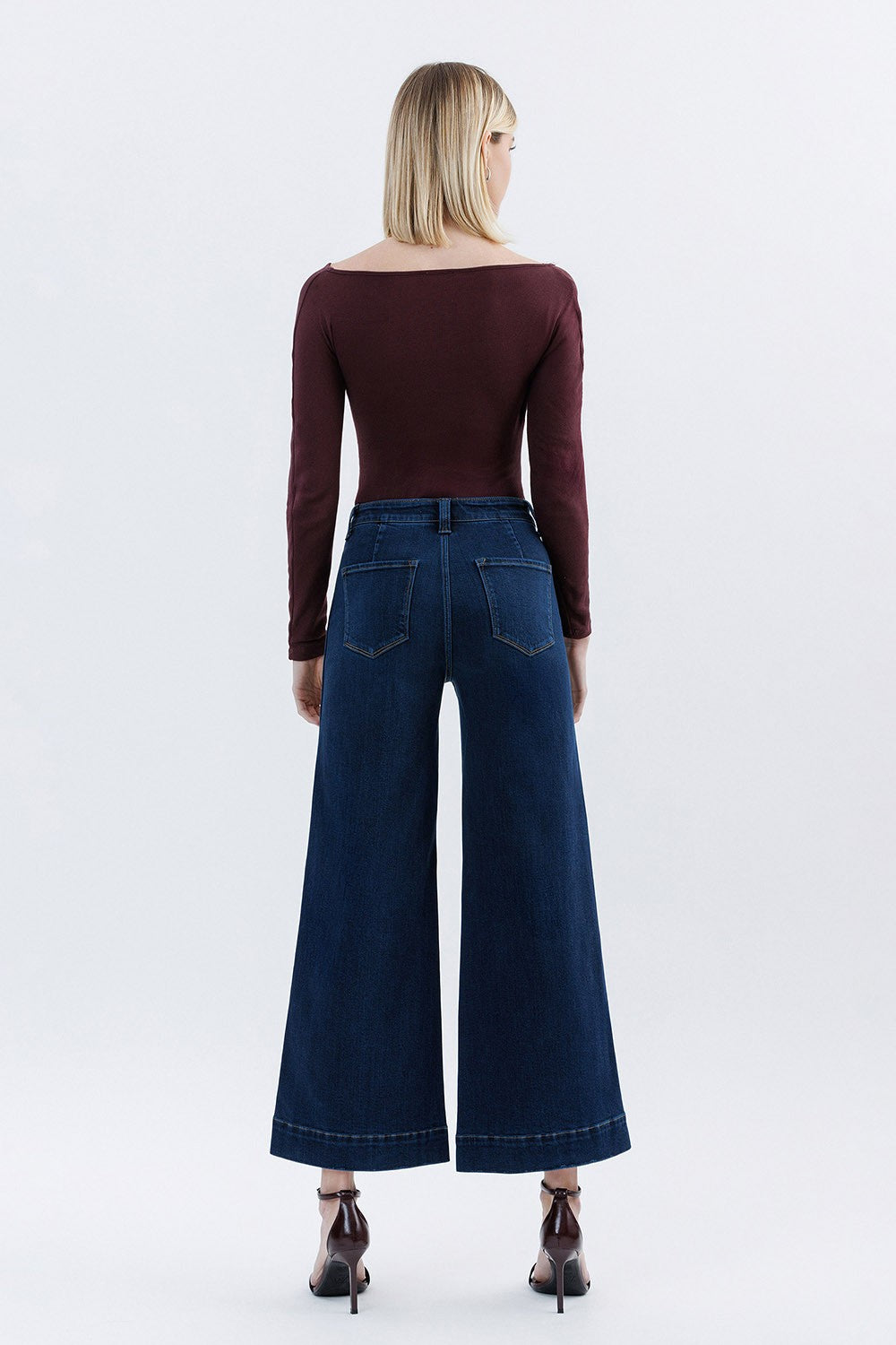All Assuming High Rise Ankle Wide Leg Denim
