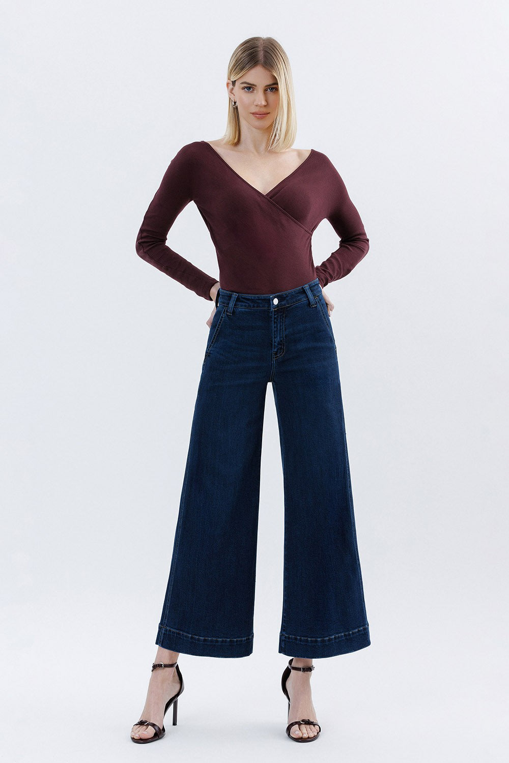 All Assuming High Rise Ankle Wide Leg Denim