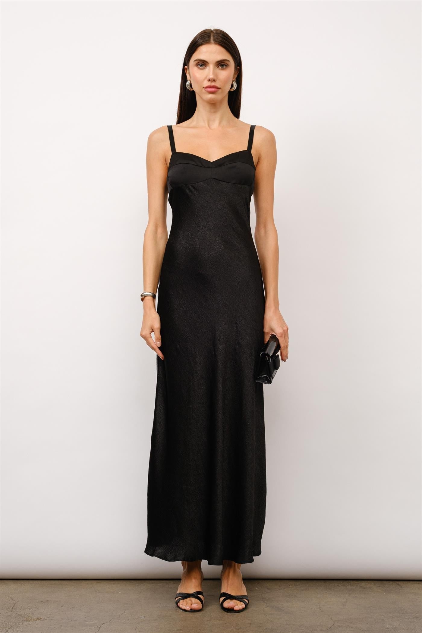Black Slip Maxi Dress