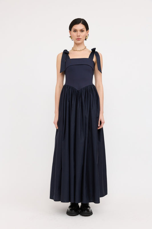 The Karina Navy Dress Shoulder Ties