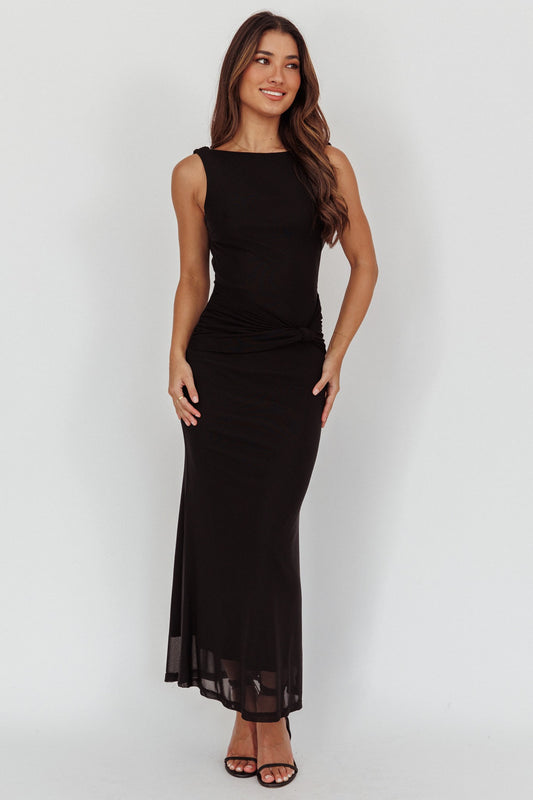 Boat Style Open Back Dress