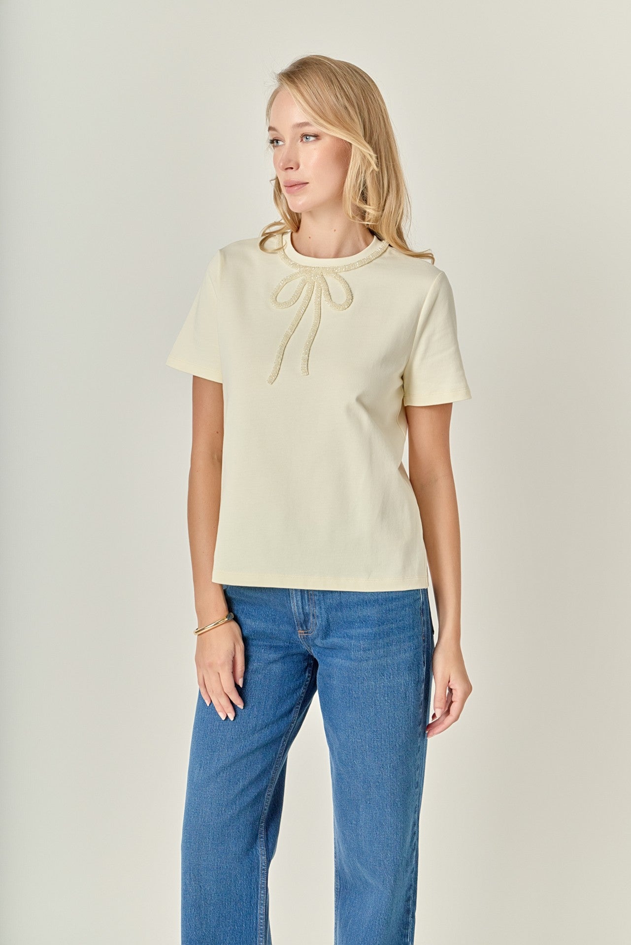 Beaded Bow Tee