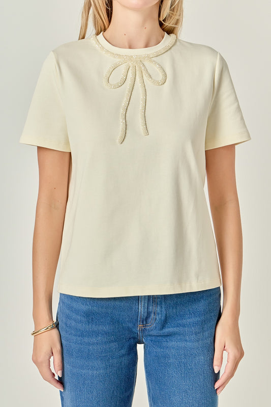 Beaded Bow Tee