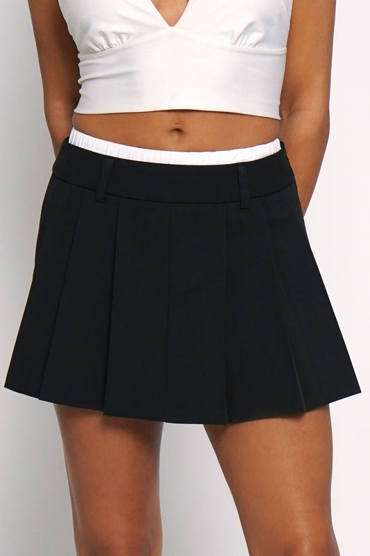 Two Tone Pleated Skirt