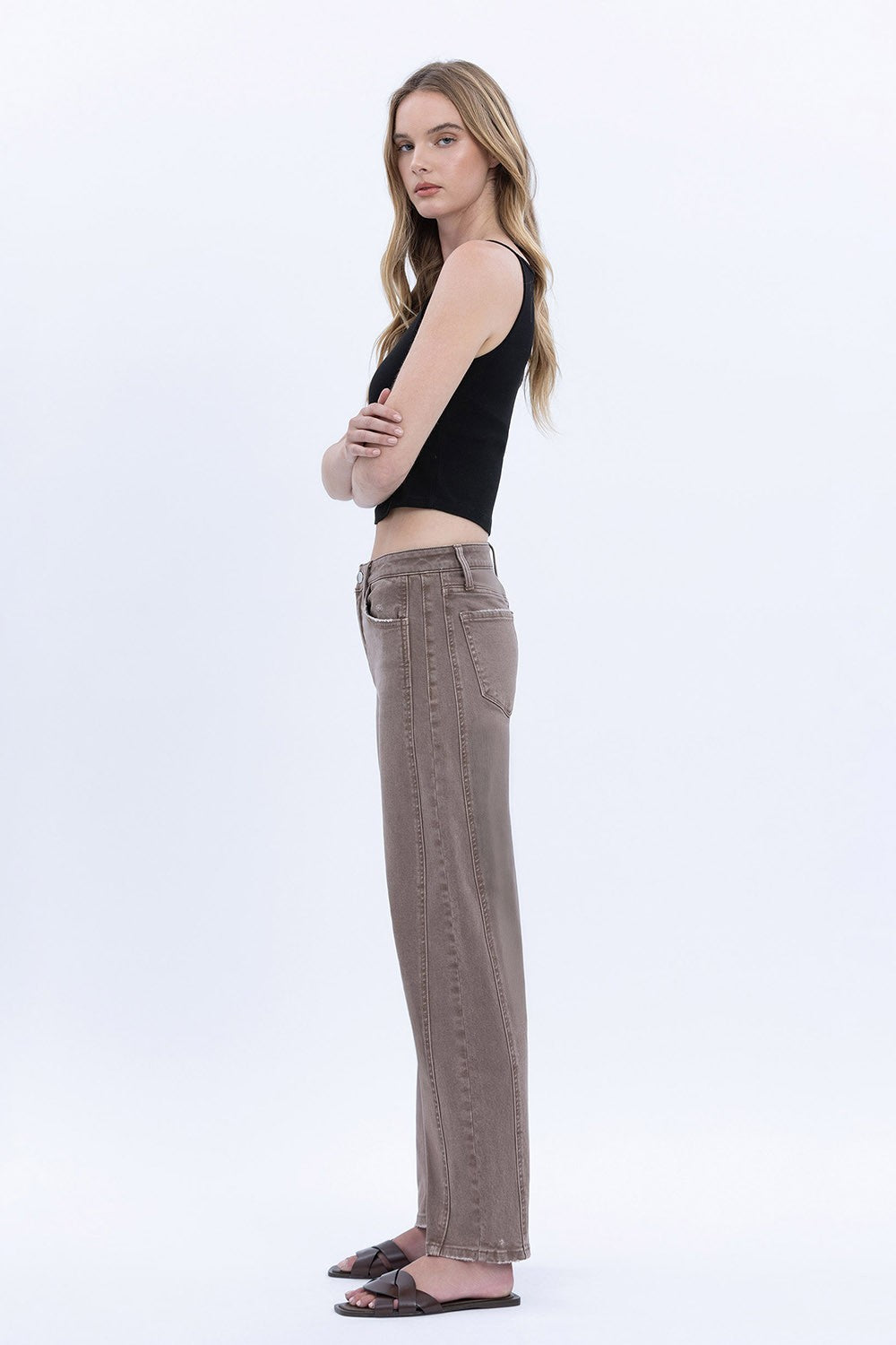 Crop Barrel Jean High Rise