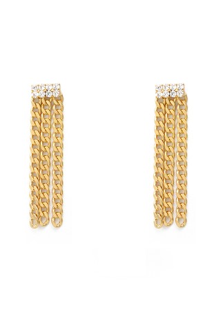 Gold Filled Chain Earring #1028