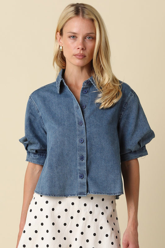 Cropped Denim Top