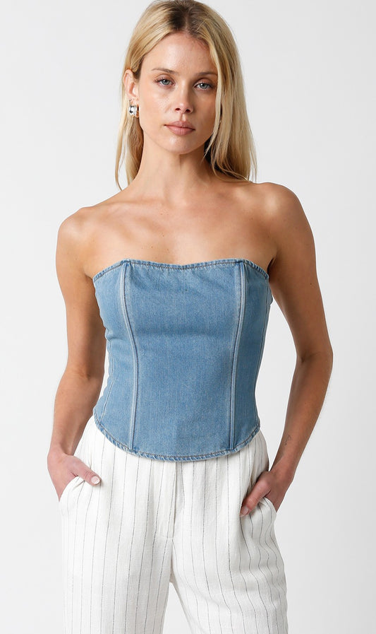 Denim Tube Top