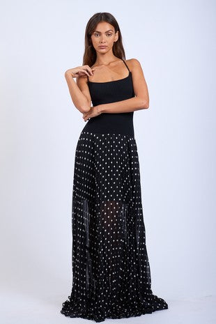 Open Back Polka Dot Dress