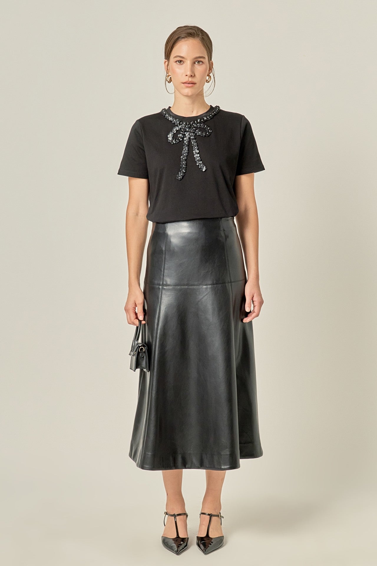 Floral Bow Detail Top