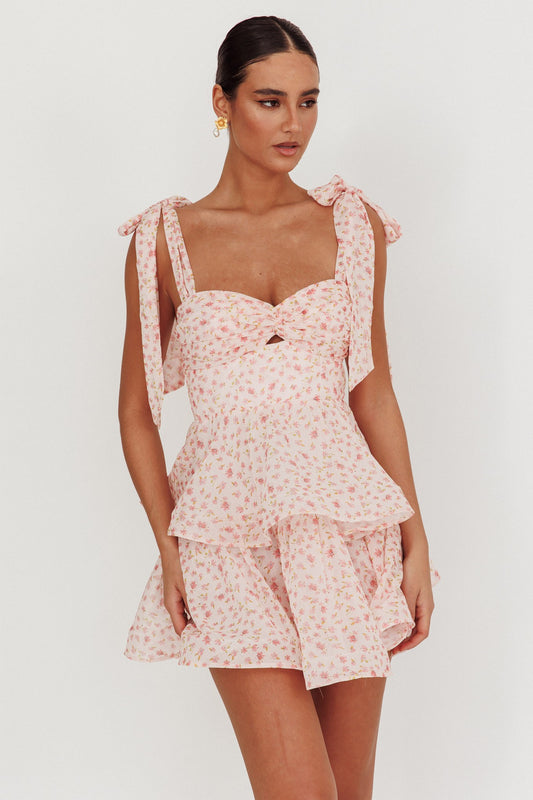 Floral Peach Dress