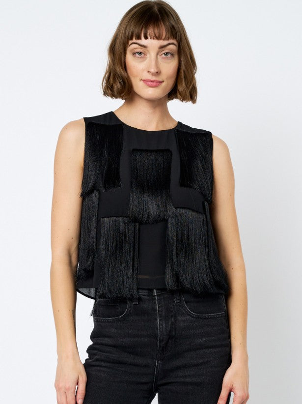 Fringe Crop Tank Top