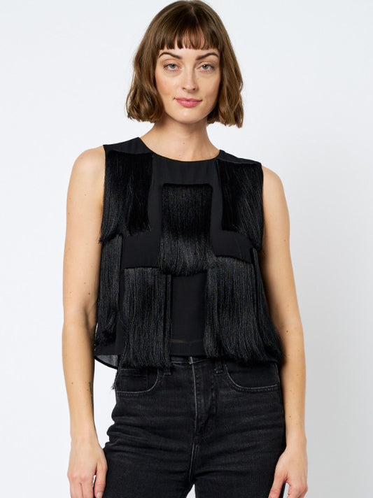 Fringe Crop Tank Top