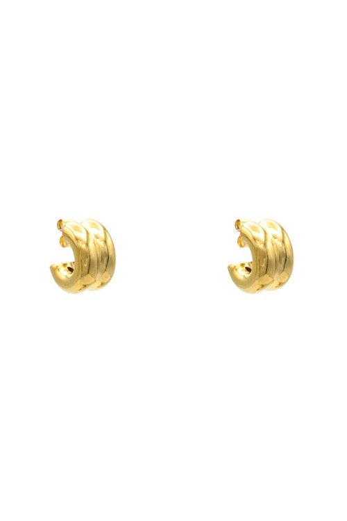 Stainless Steel Gold Hoop Earring #20013