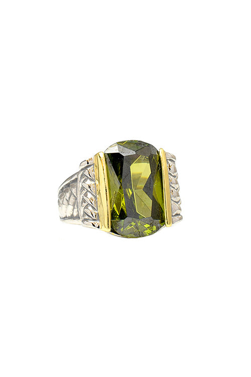 Rings #1030 Two Tone Cubic Zirconia Ring SIZE 6