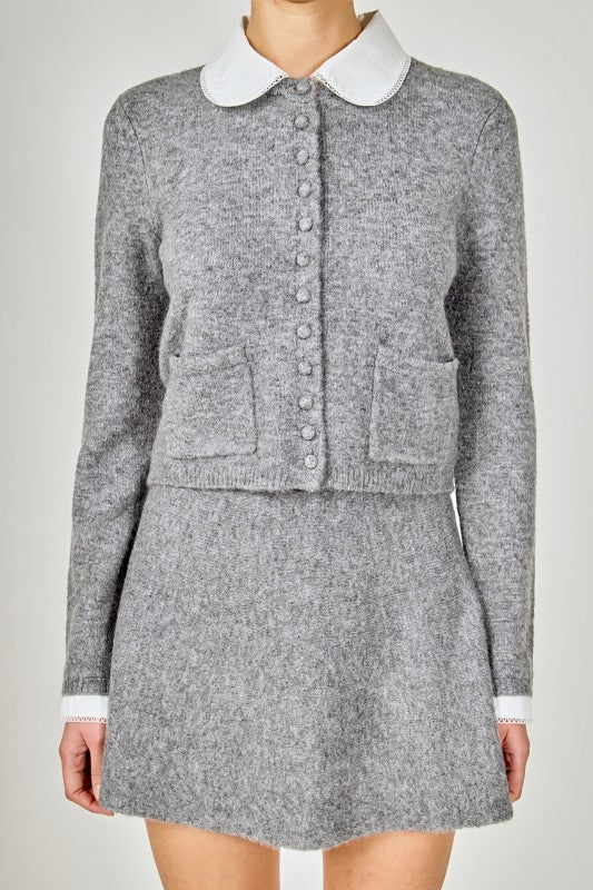 Knit Peter Pan Collar Cardigan