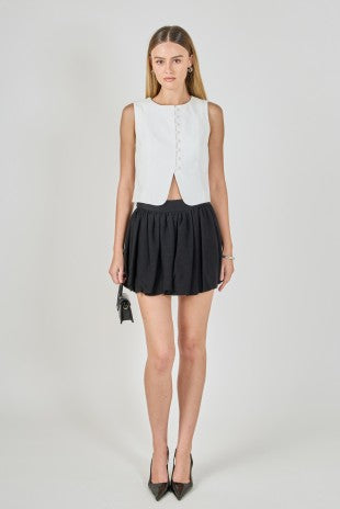 White Linen Vest